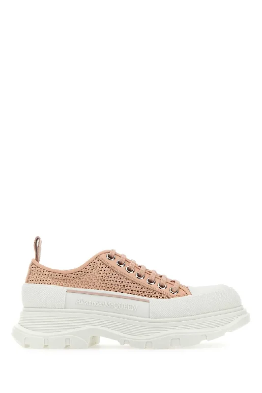 ALEXANDER MCQUEEN Pastel Raffia Tread Slick Sneakers