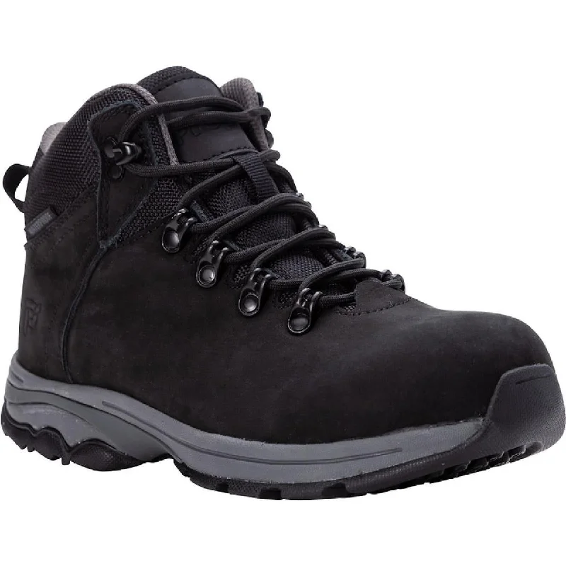 Propet Womens Pillar Leather Waterproof Combat & Lace-up Boots