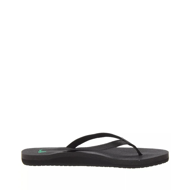 Women's Shoes Sanuk YOGA JOY Flip Flop Toe Post Sandals SWS10275 BLACK