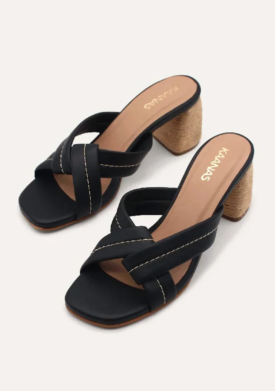 Arenal Chunky Band Heel In Black