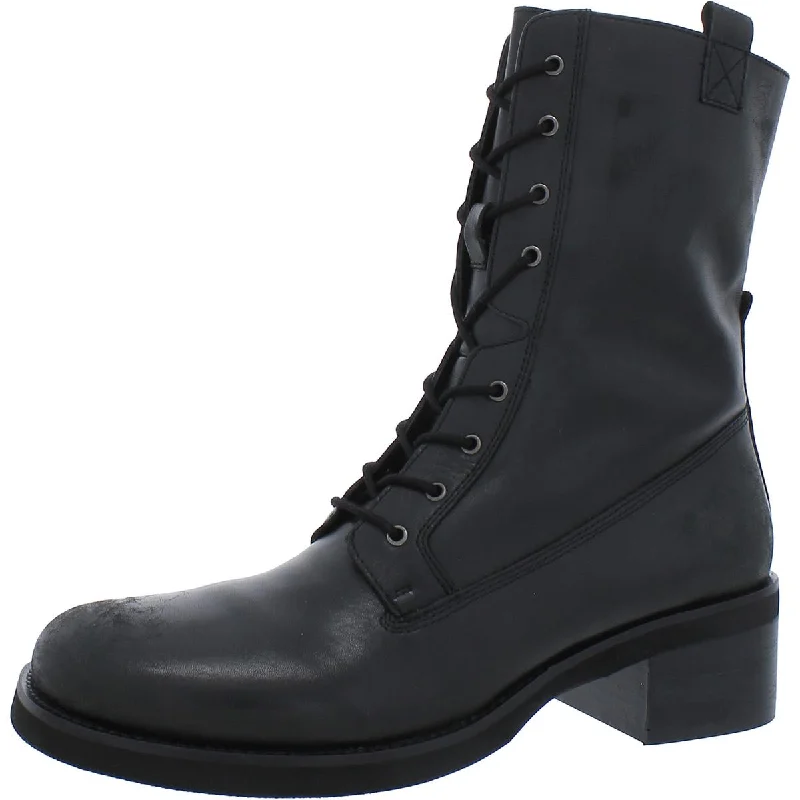 Circus by Sam Edelman Womens Olsa Leather Ankle Combat & Lace-up Boots