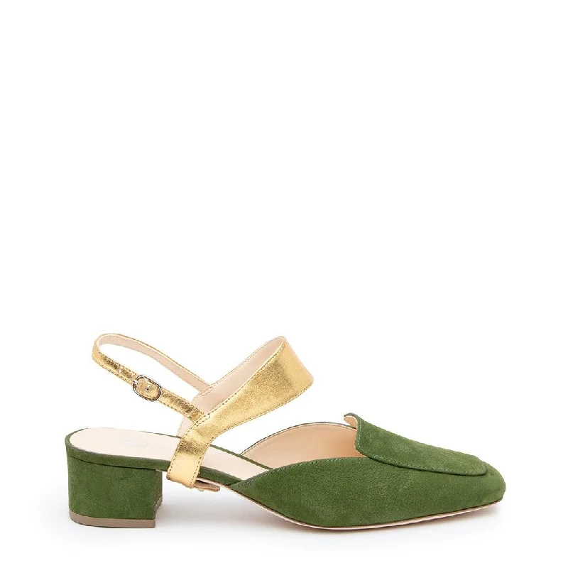 Moss Loafer + Gold Elsie Strap