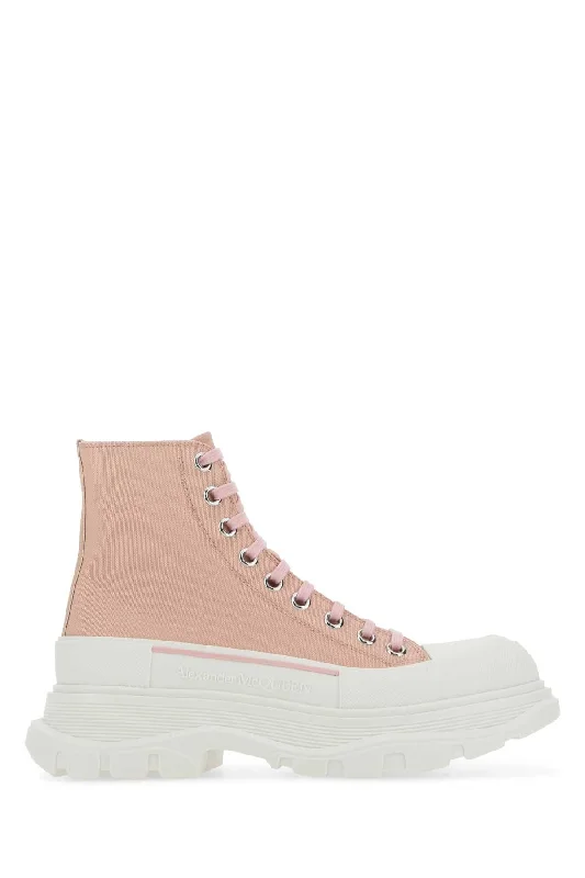 ALEXANDER MCQUEEN Canvas Tread Slick Sneakers for Women