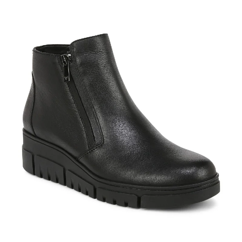 Vionic Uptown Sur Ankle Boot Black Leather Women's