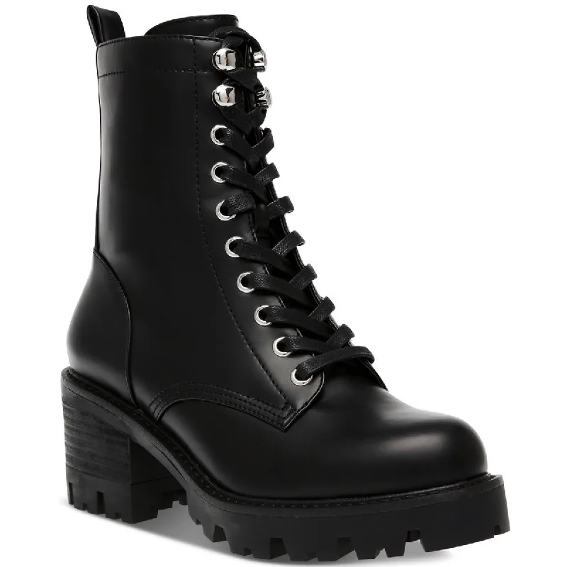 DV By Dolce Vita Womens Madey Zipper Ankle Combat & Lace-up Boots