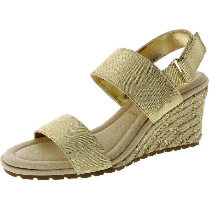 Anne Klein Womens Silvy Slingback Ankle Strap Wedge Sandals