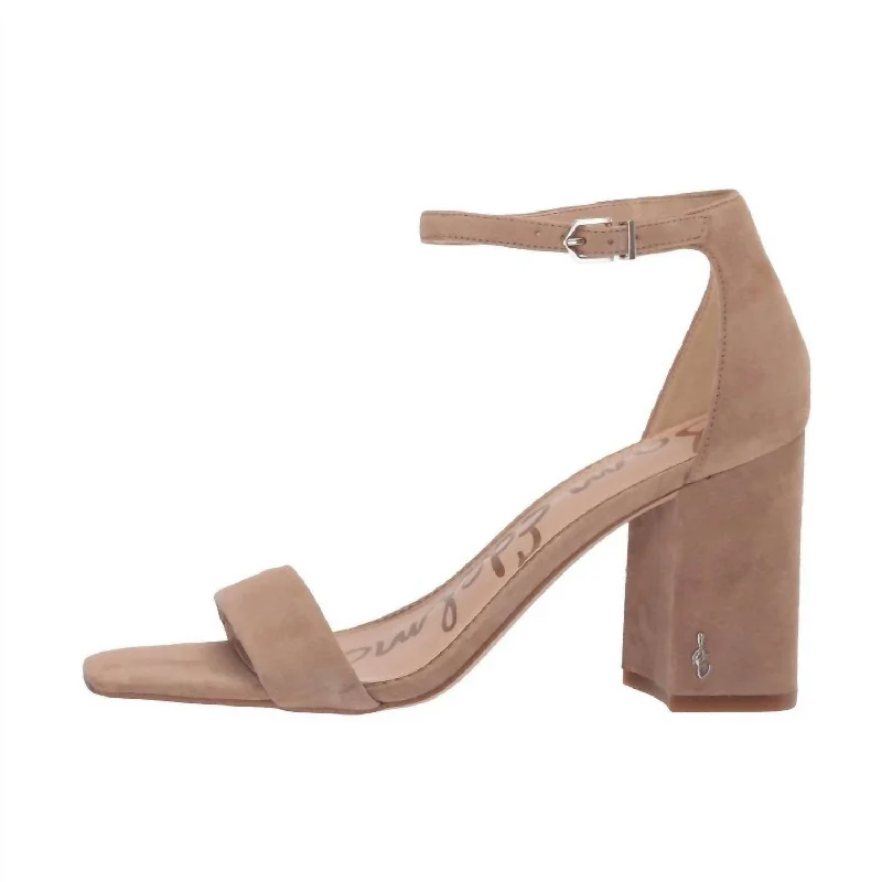 Daniella Heels In Oatmeal Suede