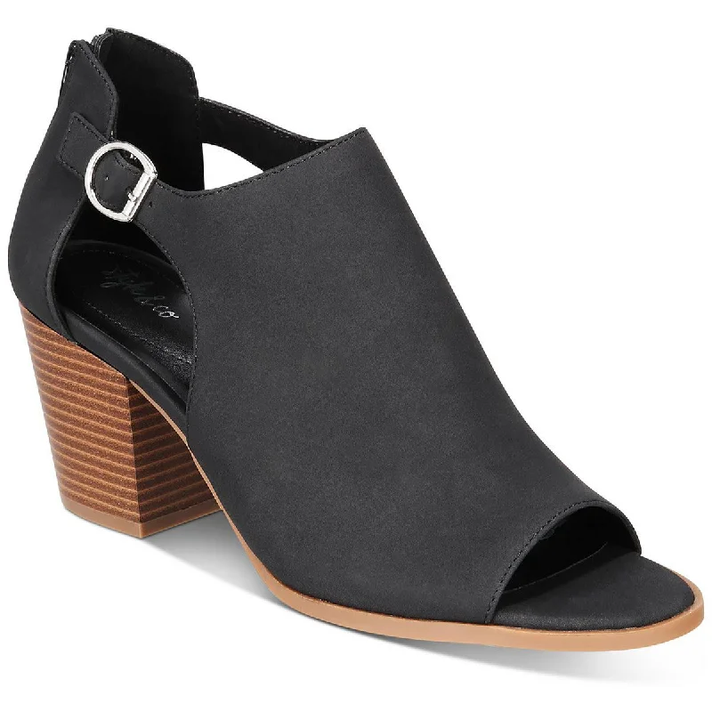 Style & Co. Womens Jennaap Open Toe Block Heel Block Heels