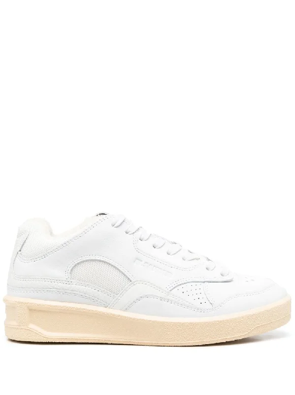 JIL SANDER Debossed-Logo Low-Top Leather Sneakers