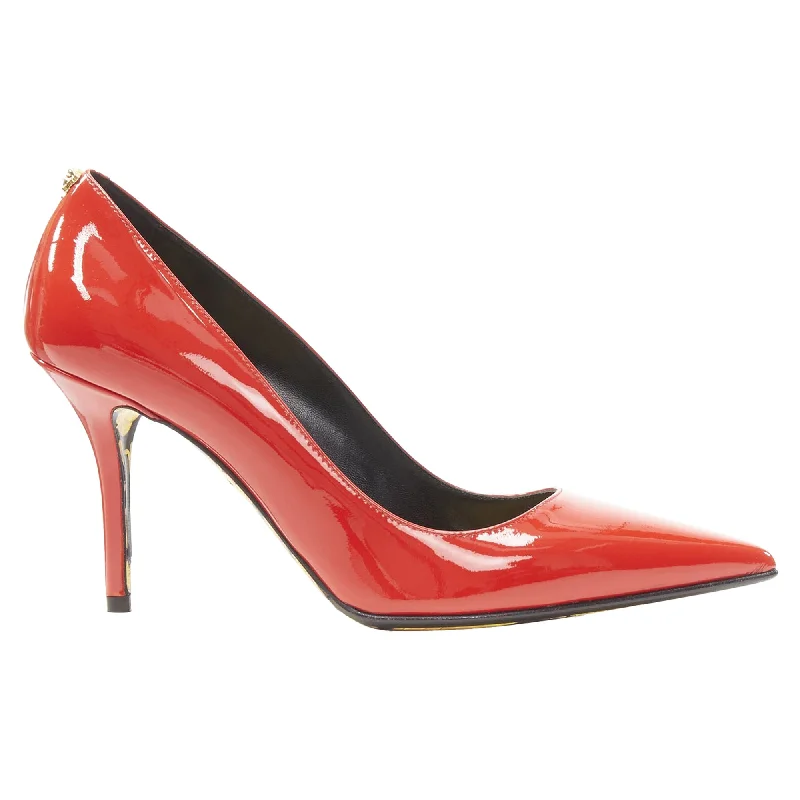 VERSACE Hibiscus Barocco  patent Medusa stud pump