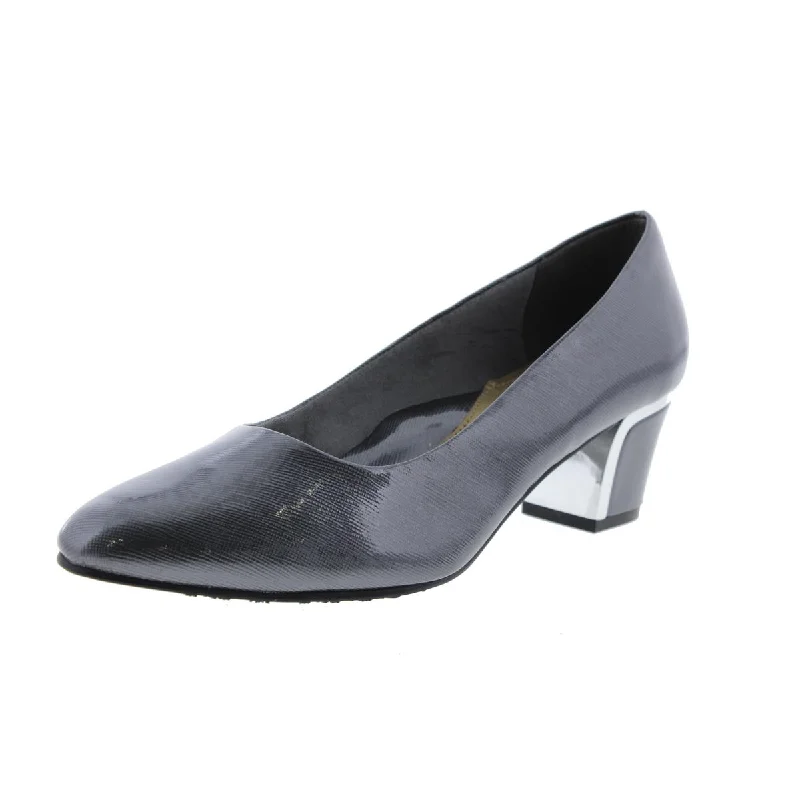 Soft Style by Hush Puppies Womens Deanna Patent Round Toe Pumps