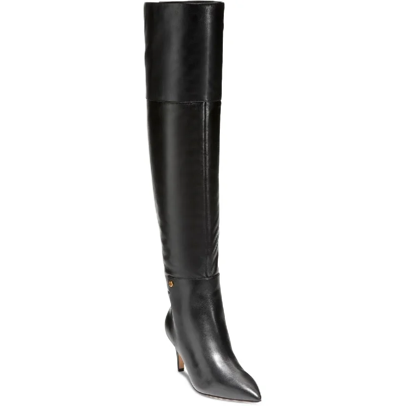 Cole Haan Womens Vandam Leather Pointed Toe Over-The-Knee Boots