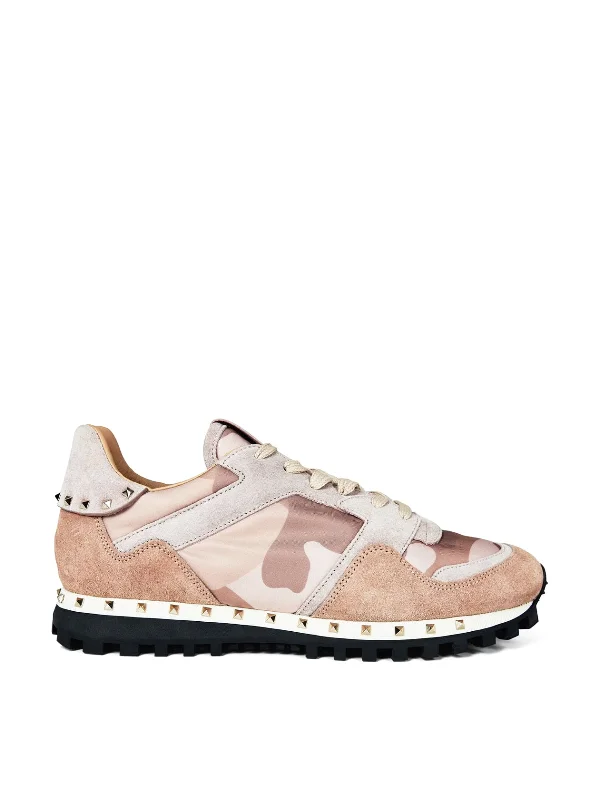 VALENTINO GARAVANI Rockstud Studded Camo Women's Sneakers