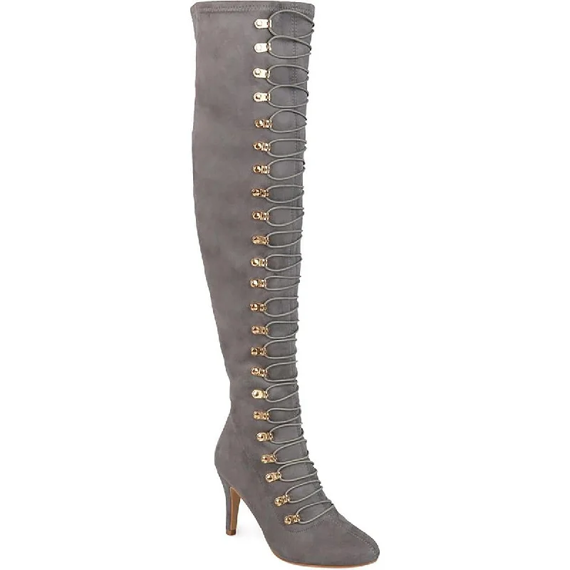 Journee Collection Womens Trill  Dressy Embellished Over-The-Knee Boots