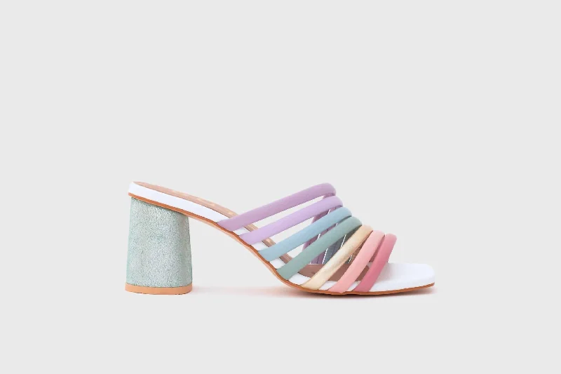 Sweet Sunshine Straps Heels In Multi