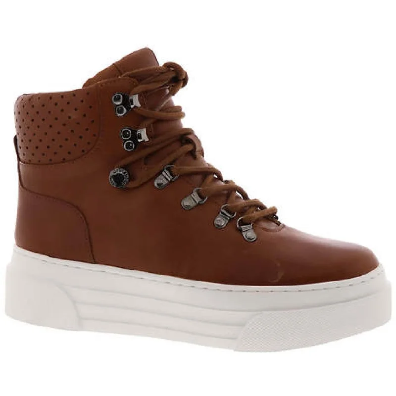 J/Slides Womens Adele Leather High Top Combat & Lace-up Boots