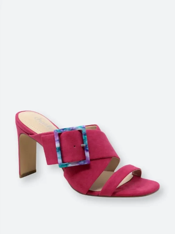 Gleam Block Heel In Magenta