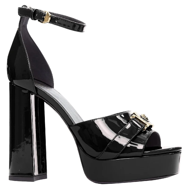 Versace Anthem Maryjane Calf Leather Double Buckle Platform Brogue