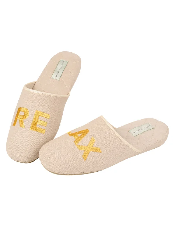 Relax Embroidered Slippers