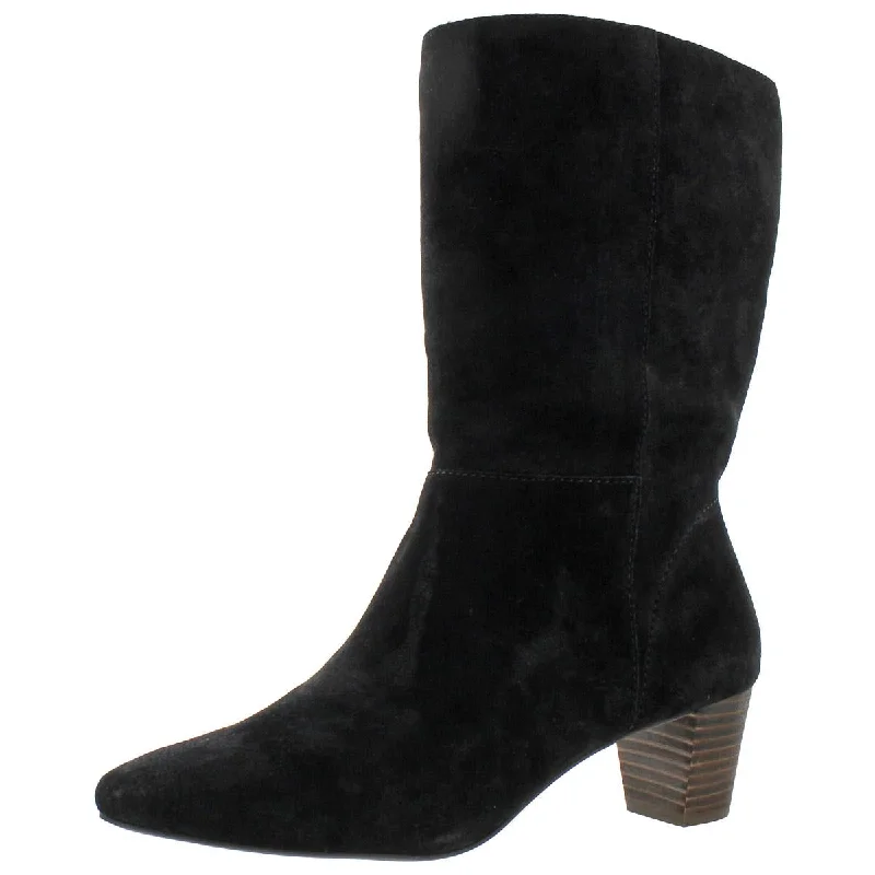 Lucky Brand Women's Zaahira Suede Slouchy Block Heel Boot