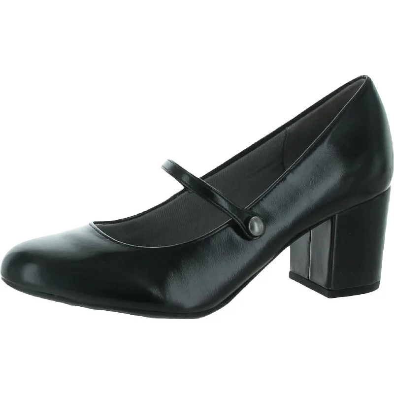 LifeStride Womens Parigi Patent Leather Slip On Block Heels