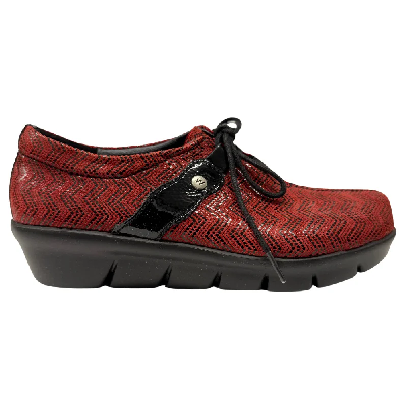 Wolky Muse Dark Red Venas Patent Leather Shoe (Women's)