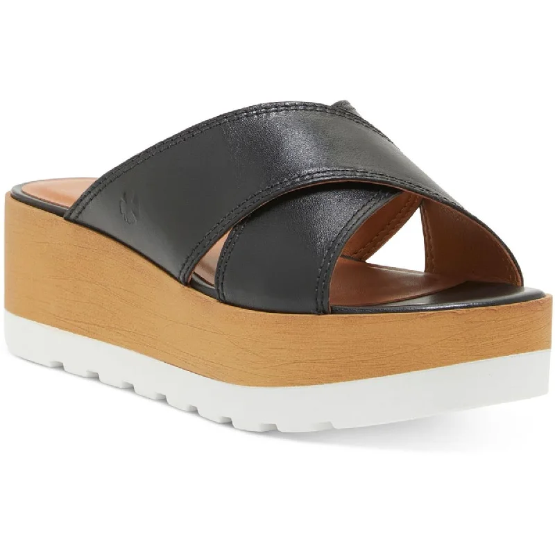 Lucky Brand Womens VEBONY      Leather Padded Insole Platform Sandals