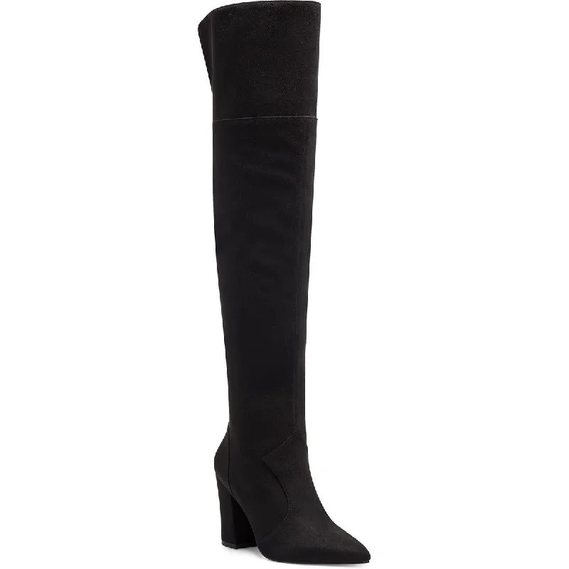 Jessica Simpson Womens Faux Suede Zipper Over-The-Knee Boots