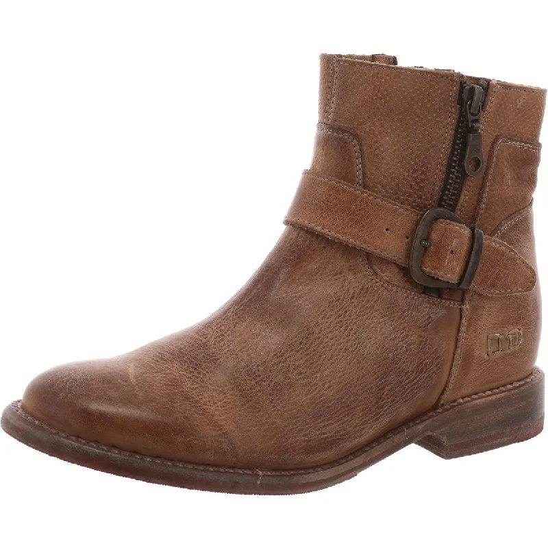 Bed Stu Womens Becca Leather Round Toe Mid-Calf Boots