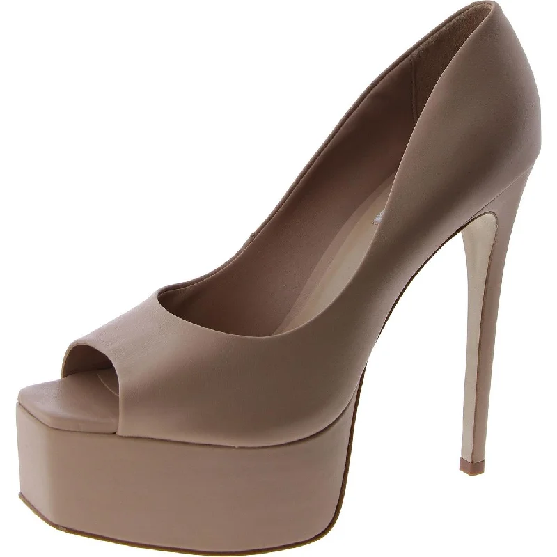 Lust Womens Stiletto Square Open Toe Pumps