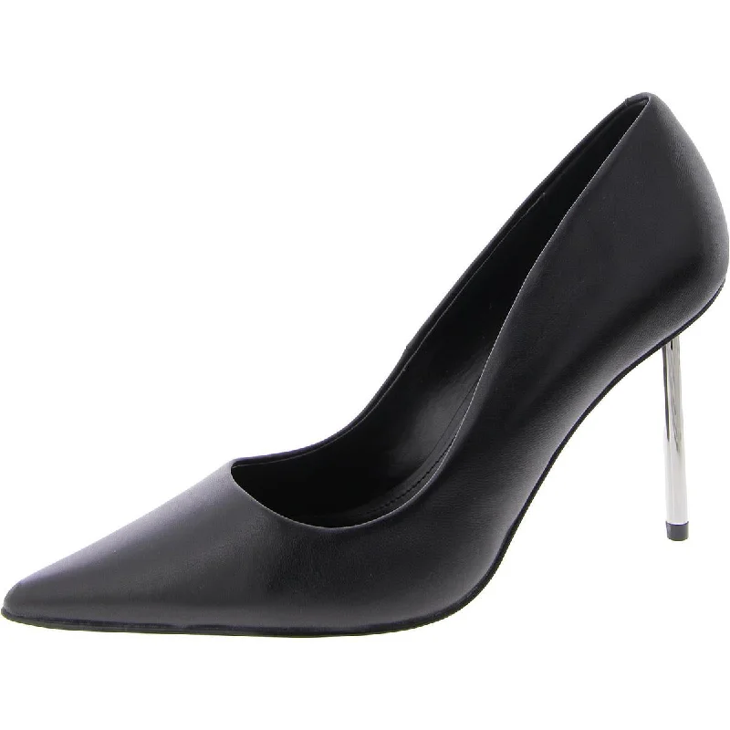 Kristie Womens Leather Pointed Toe Pumps