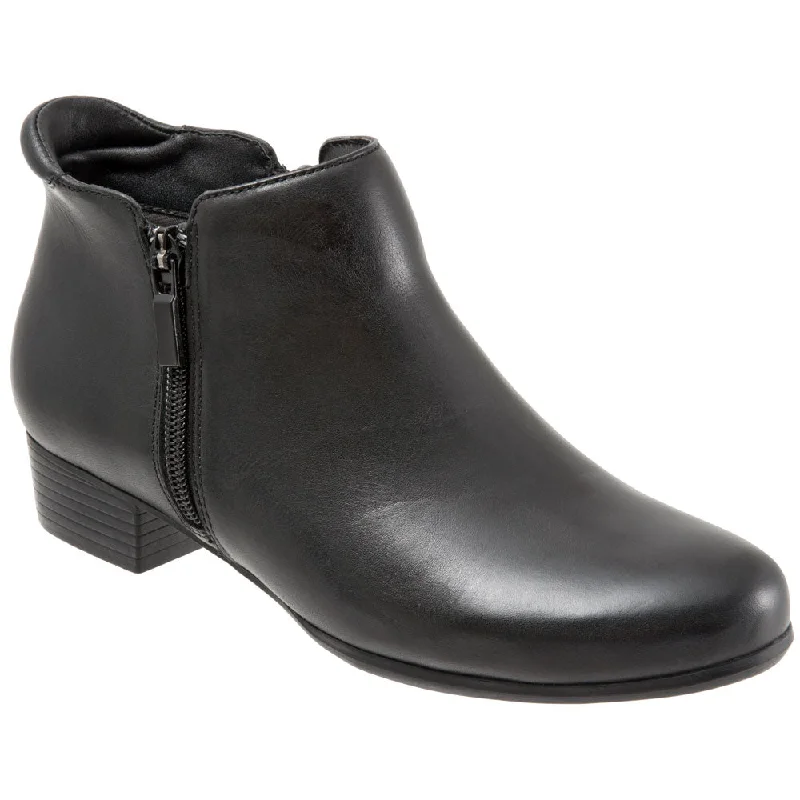 Trotters Major Black Leather (Women's)