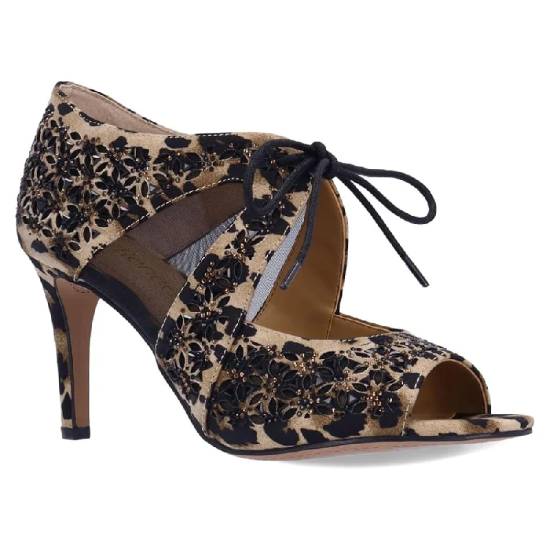 J.Renee Kiandra Brown/Black Satin Heels (Women's)