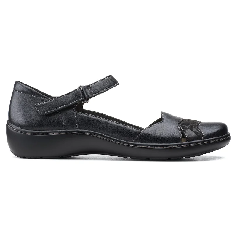 Clarks Cora Abby Black Leather Shoe (Women's)