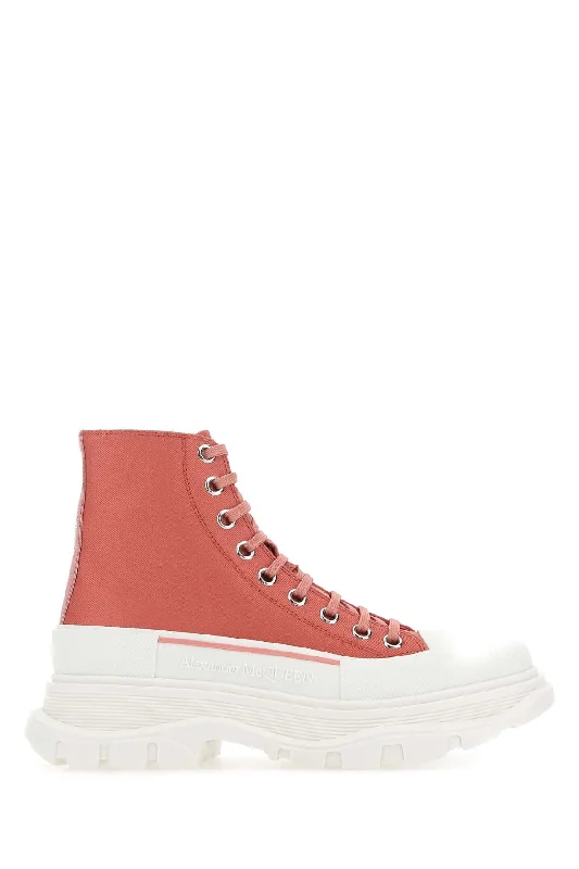 ALEXANDER MCQUEEN Leather Tread Slick Sneakers for Women