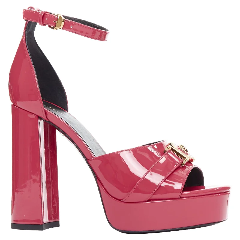 Versace Tribute Medusa Emblem Open Toe Platform Sandal