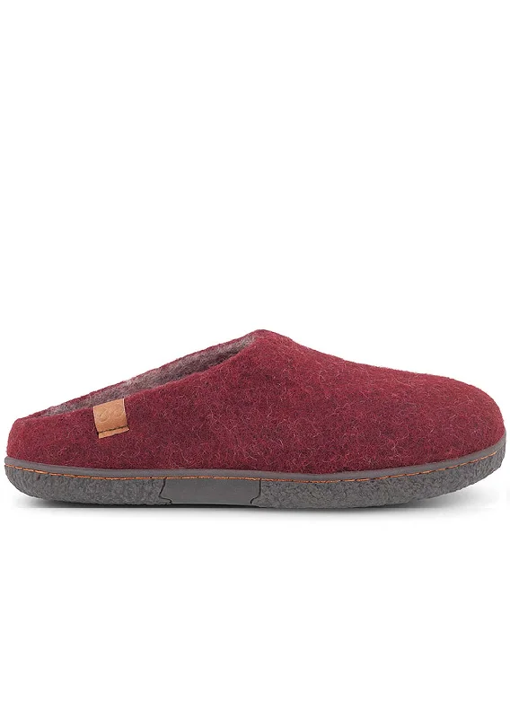 Wool by Green Unisex Tibet Rubber Sole Open Heel Slippers