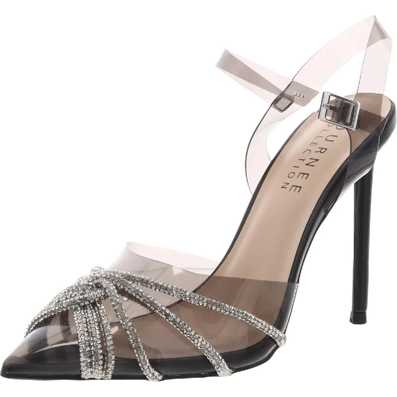 Journee Collection Womens Vinyl Embellished Ankle Strap