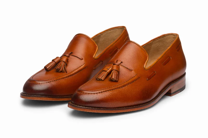 Tassel Loafers - Tan