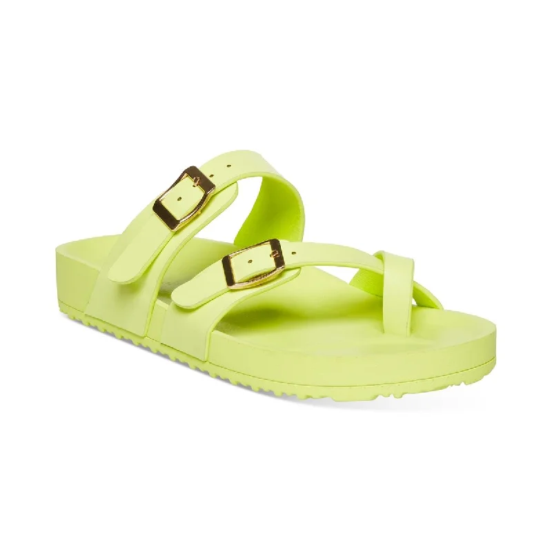 Madden Girl Womens Twila Strappy Slip-On Slide Sandals