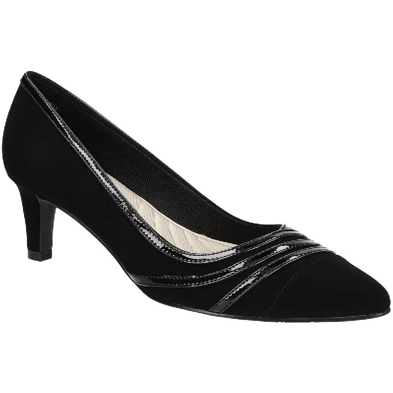 Easy Street Womens Nobel Slip On Pointed Toe Pumps