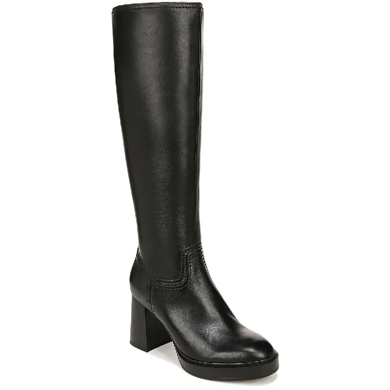 Naturalizer Womens Ona Leather Wide Calf Knee-High Boots