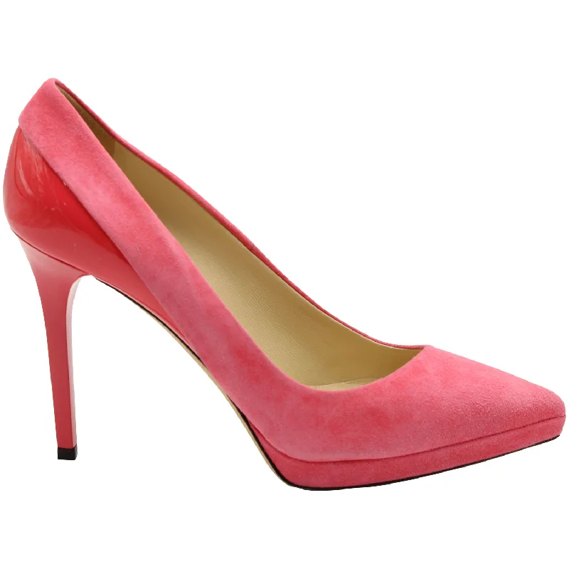 Jimmy Choo Point-Toe Pumps in Pink Suede