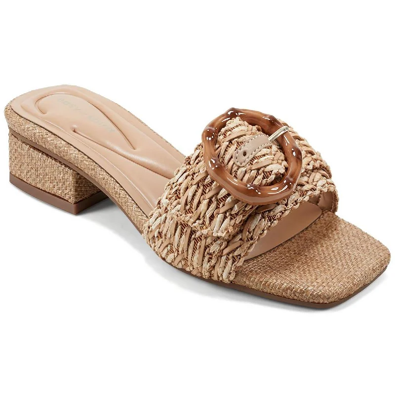 Easy Spirit Womens Gatlin2 Buckle Slip On Slide Sandals