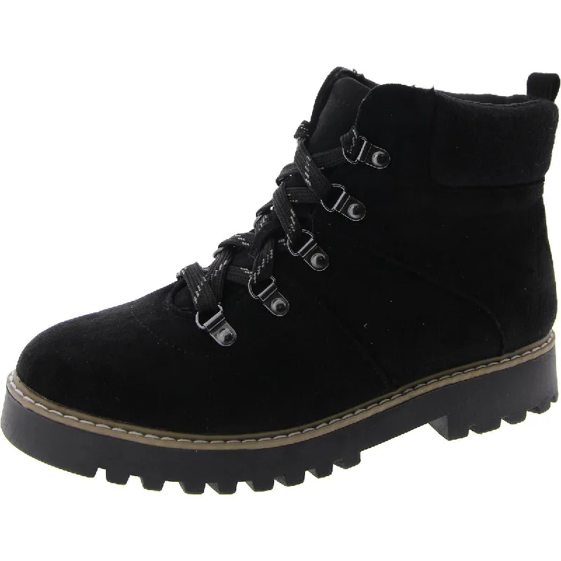 Cliffs by White Mountain Womens Connie Lace Up Lug Sole Combat & Lace-Up Boots