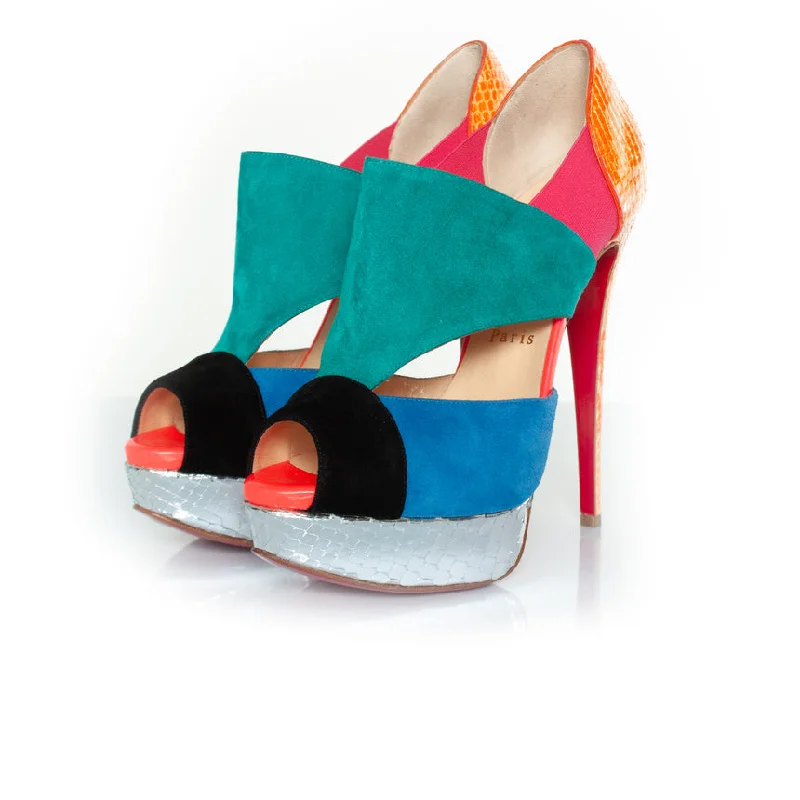 Pitou multi peeptoe pump