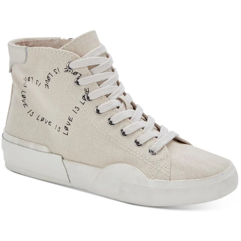 Dolce Vita Womens Zest Pride Leather Lifestyle High-Top Sneakers