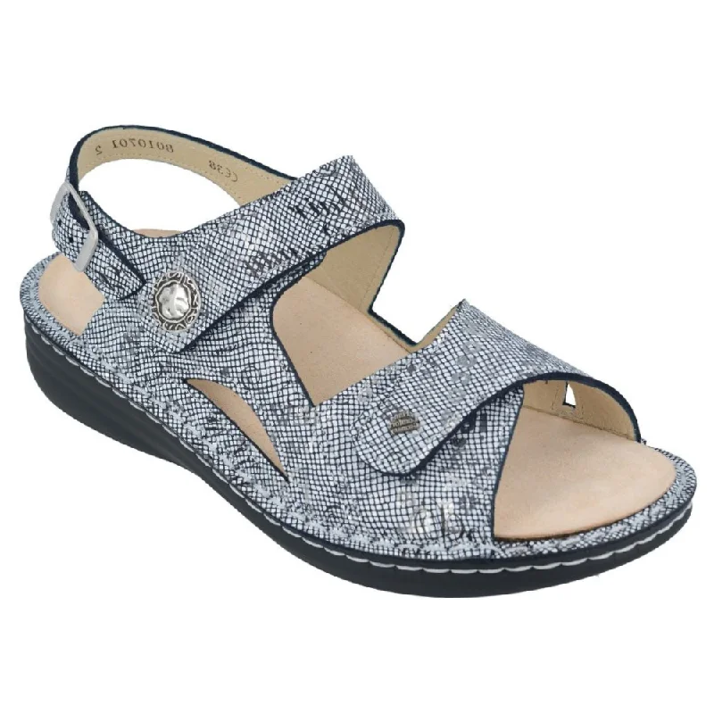 Finn Comfort Barbuda Blue Words Sandal (Women’s)