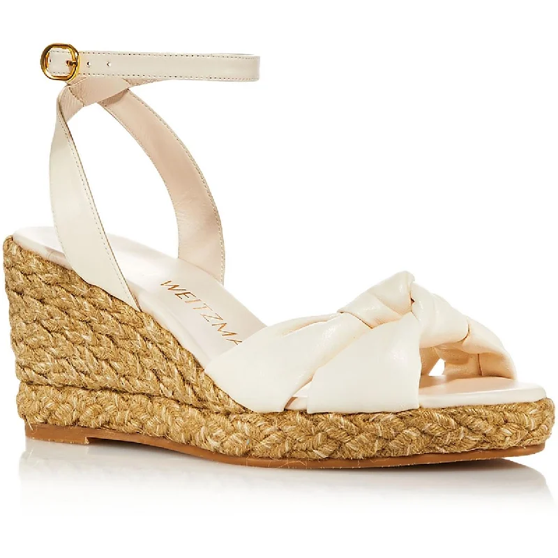 Stuart Weitzman Womens Padded Insole Ankle Strap Wedge Sandals