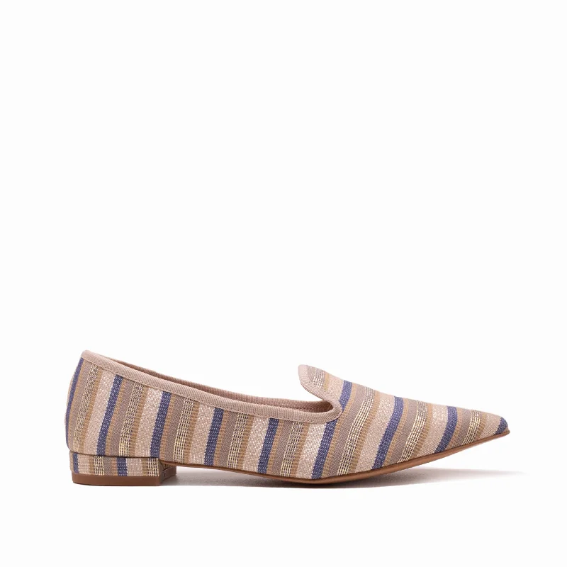 Multicolor Beige Avio Stripes